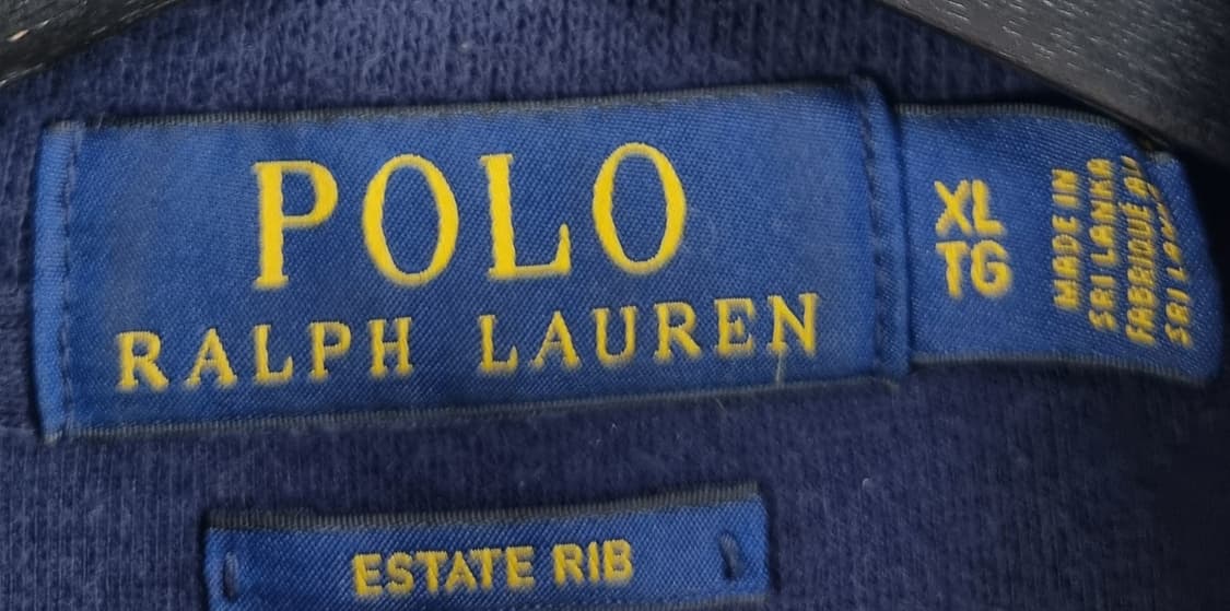 오버핏 XL ) 폴로랄프로렌 네이비 반집업 코튼 니트 상품이미지3