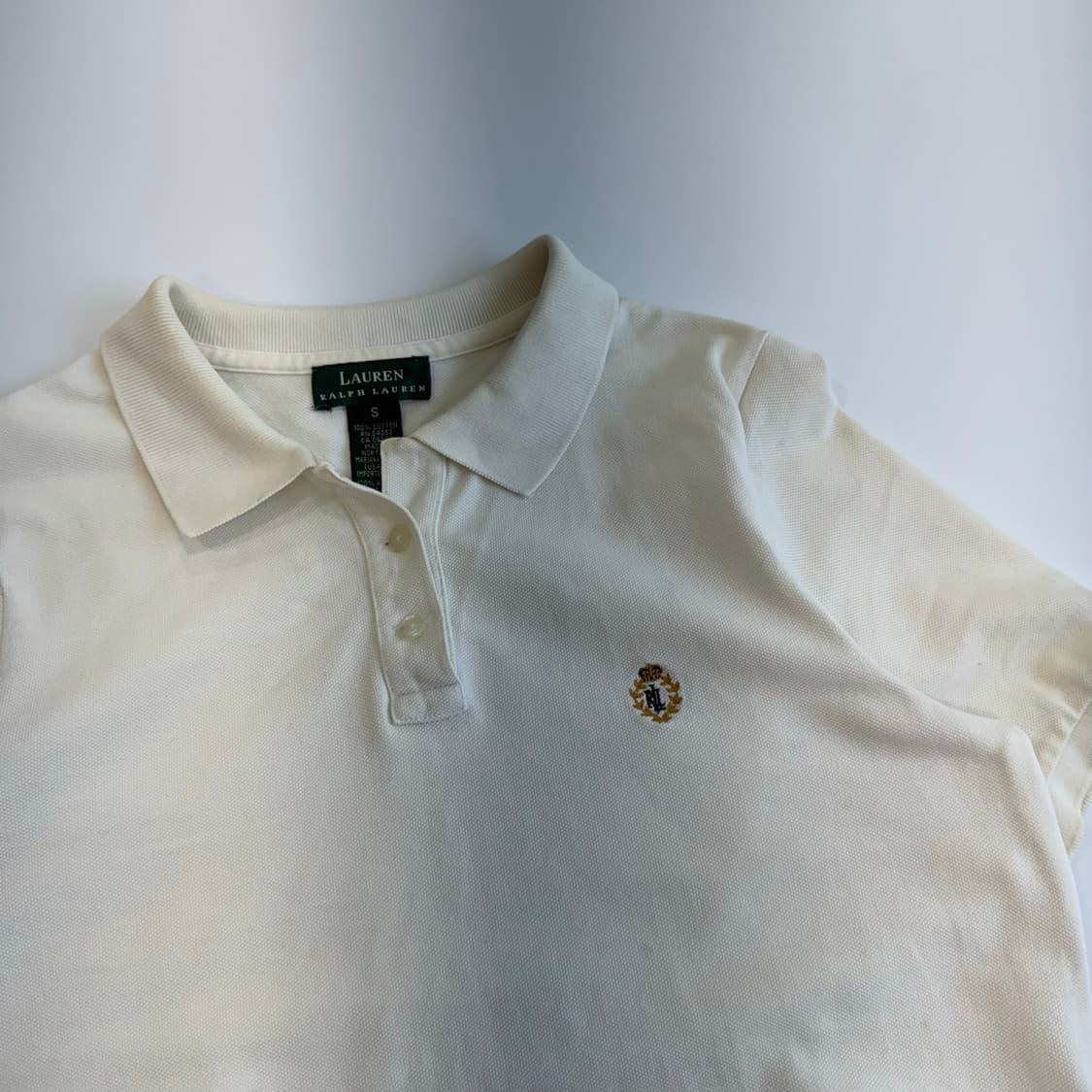 Polo 폴로 문장 로고 아이보리 카라 반팔  상품이미지4