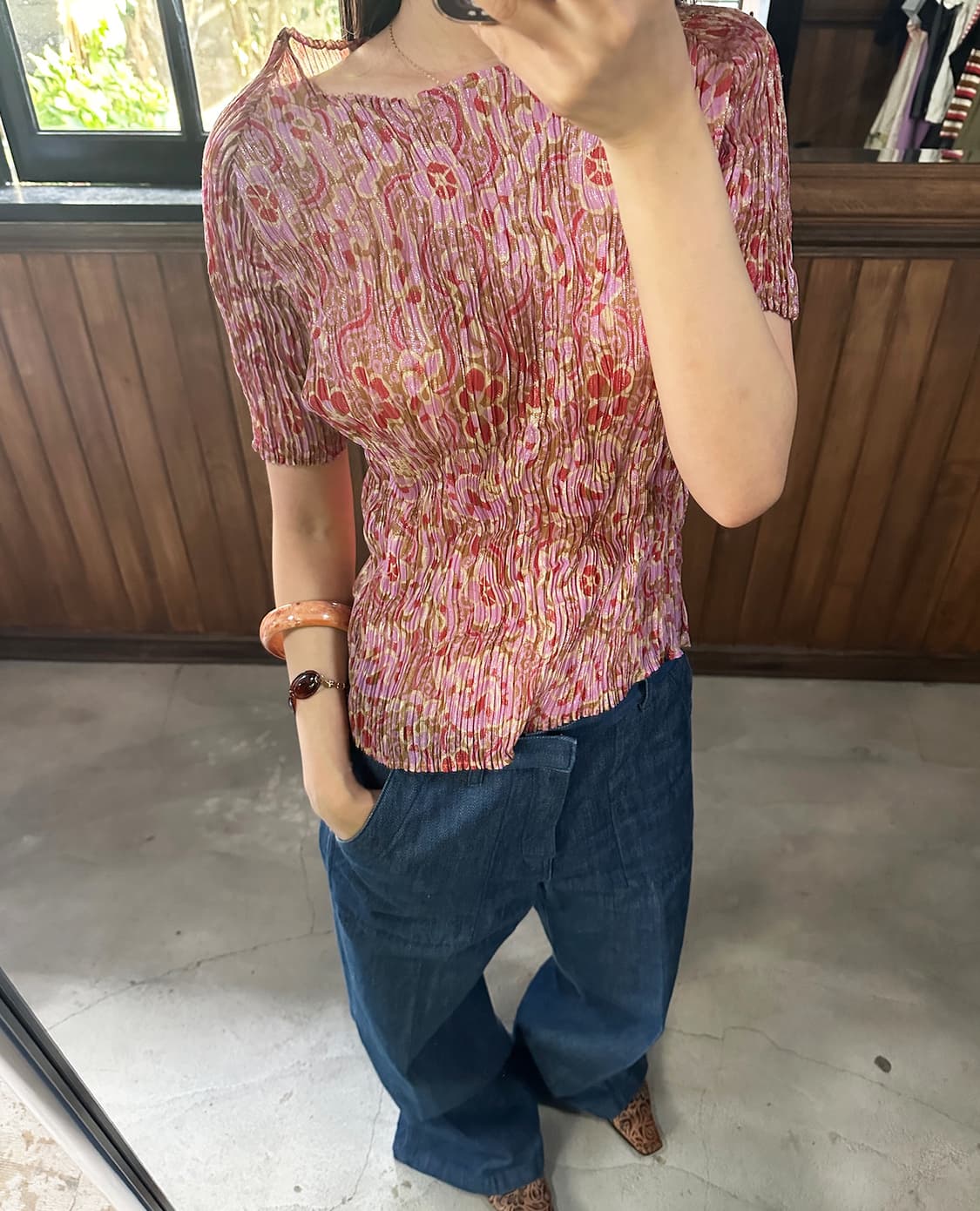 ISSEY MIYAKE flower pleats top 상품이미지2