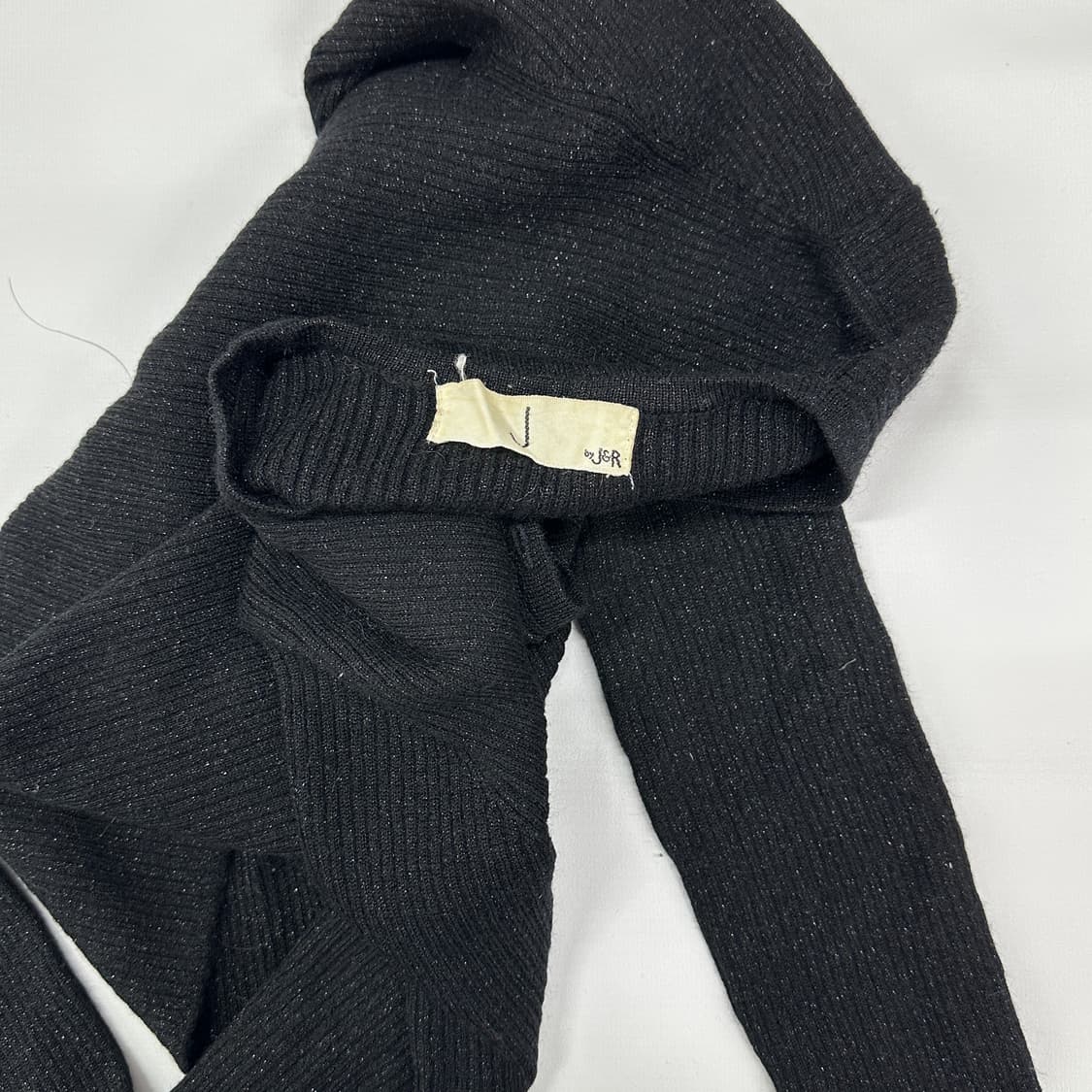 J&R 고스로리 공겜여주 지뢰계 블랙 슬림핏 골지 가디건  상품이미지7