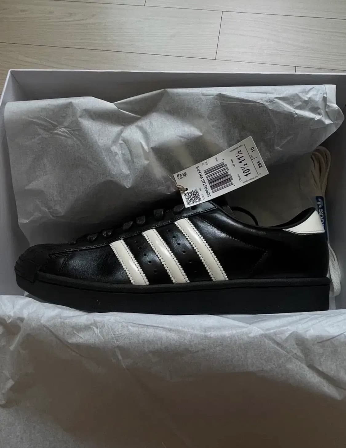 아디다스 x 키스 슈퍼스타 빈티지 미그 블랙 화이트 상품이미지2