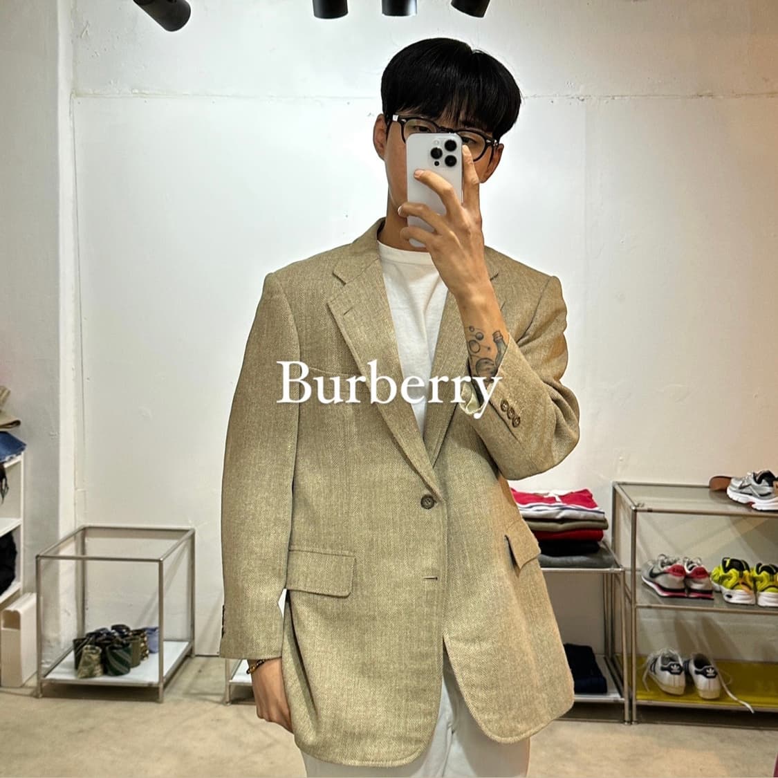 버버리 헤링본 자켓 상품이미지1