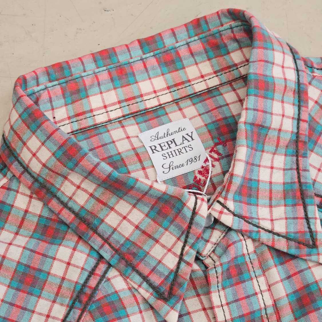 REPLAY 리플레이 웨스턴 셔츠 체크셔츠 L~XL 상품이미지4