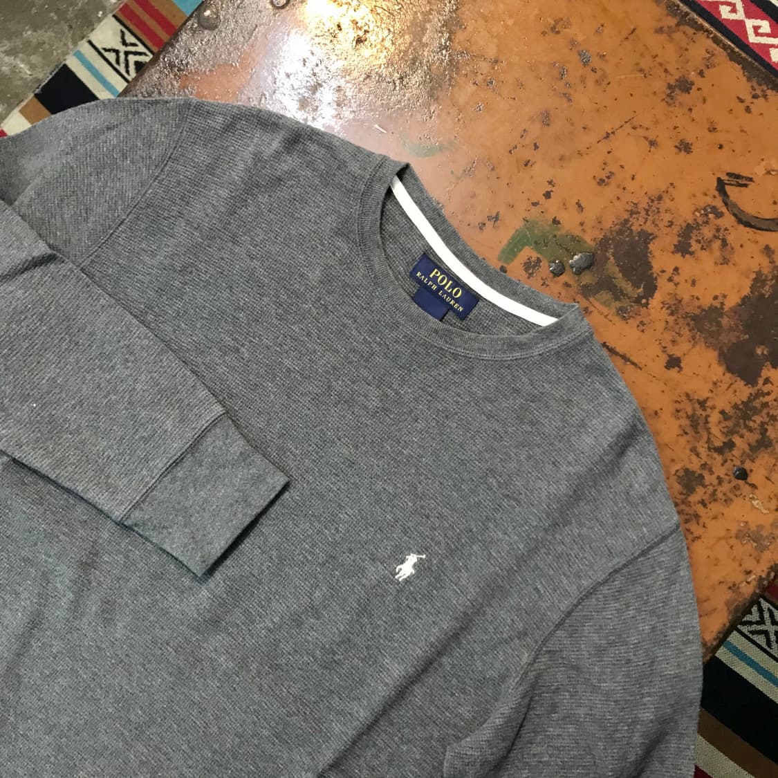 폴로랄프로렌 차콜 와플 쭉티 긴팔 티셔츠 남성 105 사이즈 상품이미지3