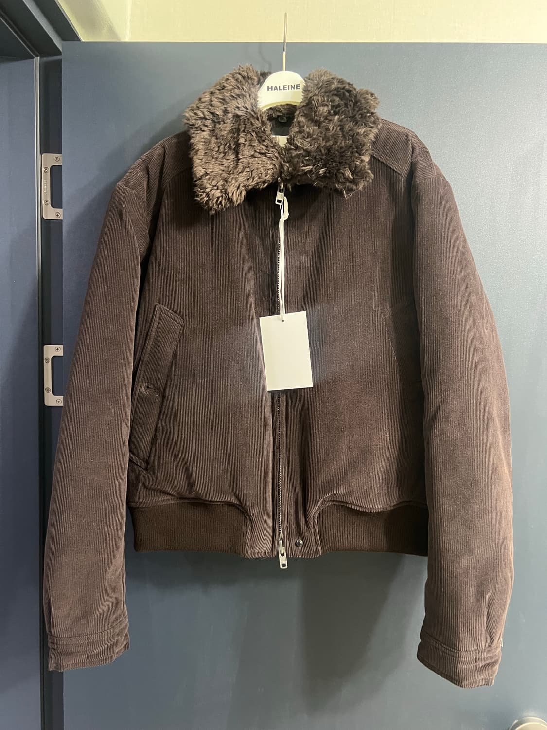 알렌느 디테쳐블 카라 코듀로이 패딩 블루종/1사이즈 상품이미지1