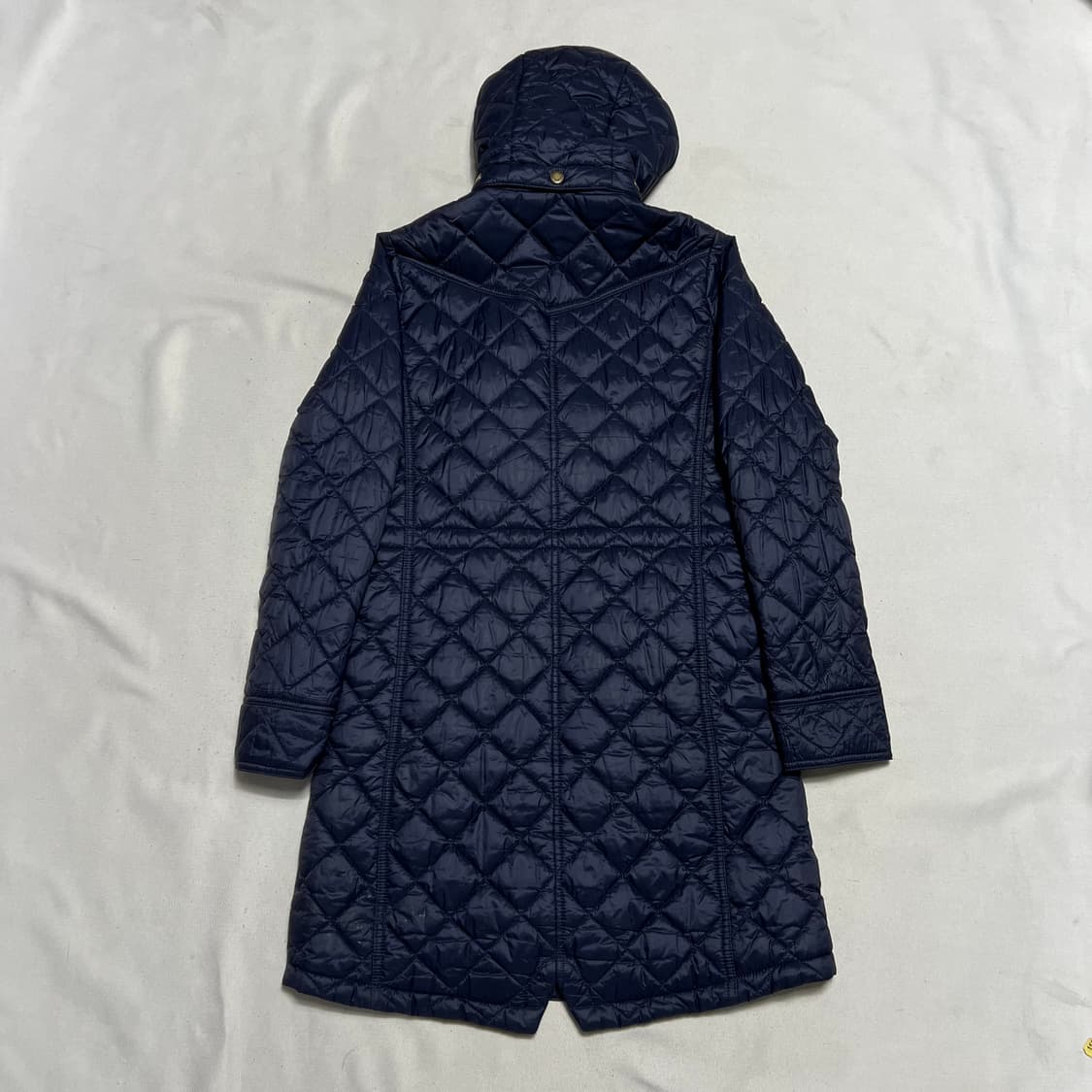 6 바버 여성용 네이비 롱 퀼팅 자켓 상품이미지3