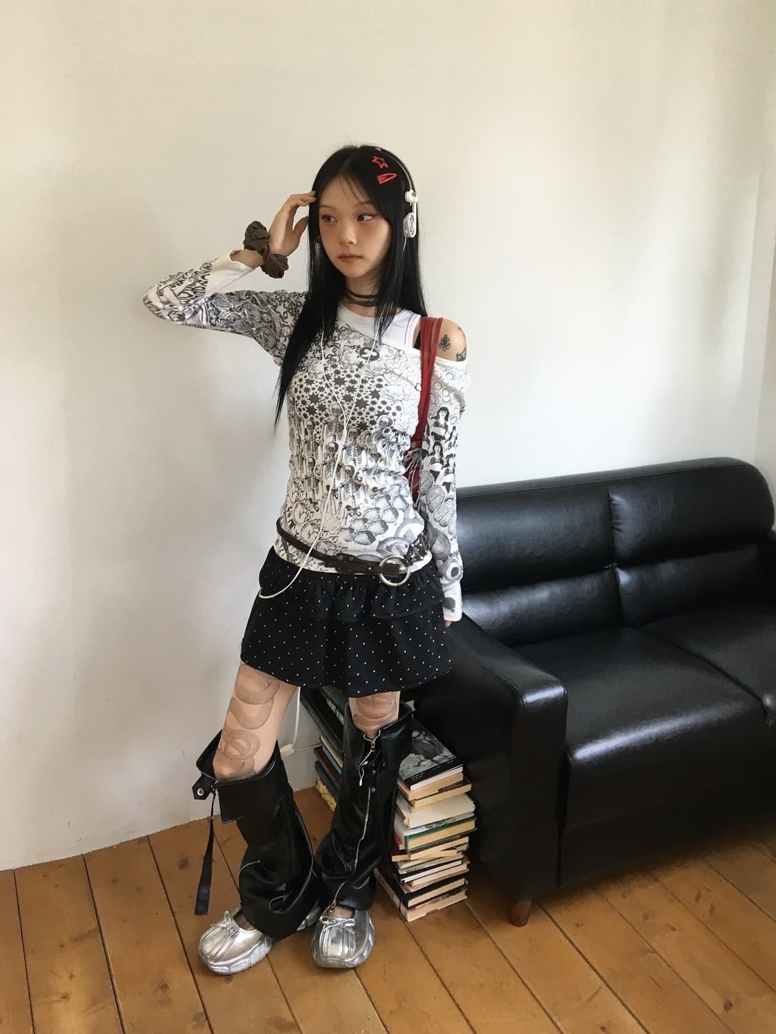 히스테릭 글래머 스네이크 롱슬리브 상품이미지5