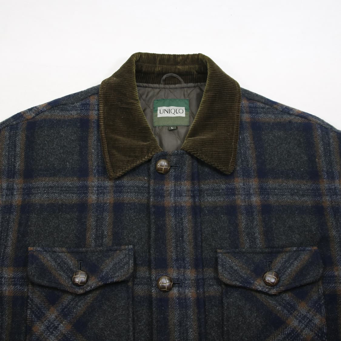 (착용컷) 유니클로 플란넬 체크 자켓 (남성용 105) 상품이미지4