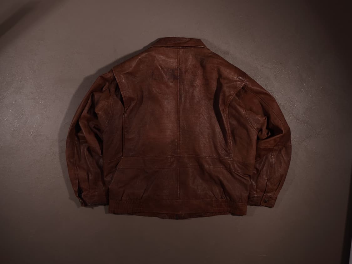 90s 유니온베이 레더 플라이트 봄버자켓 상품이미지7