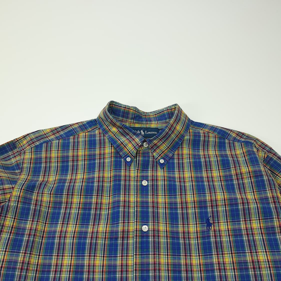 CL292 2XL 폴로 90s 홍콩판 마드라스체크 멀티컬러 셔츠 상품이미지2