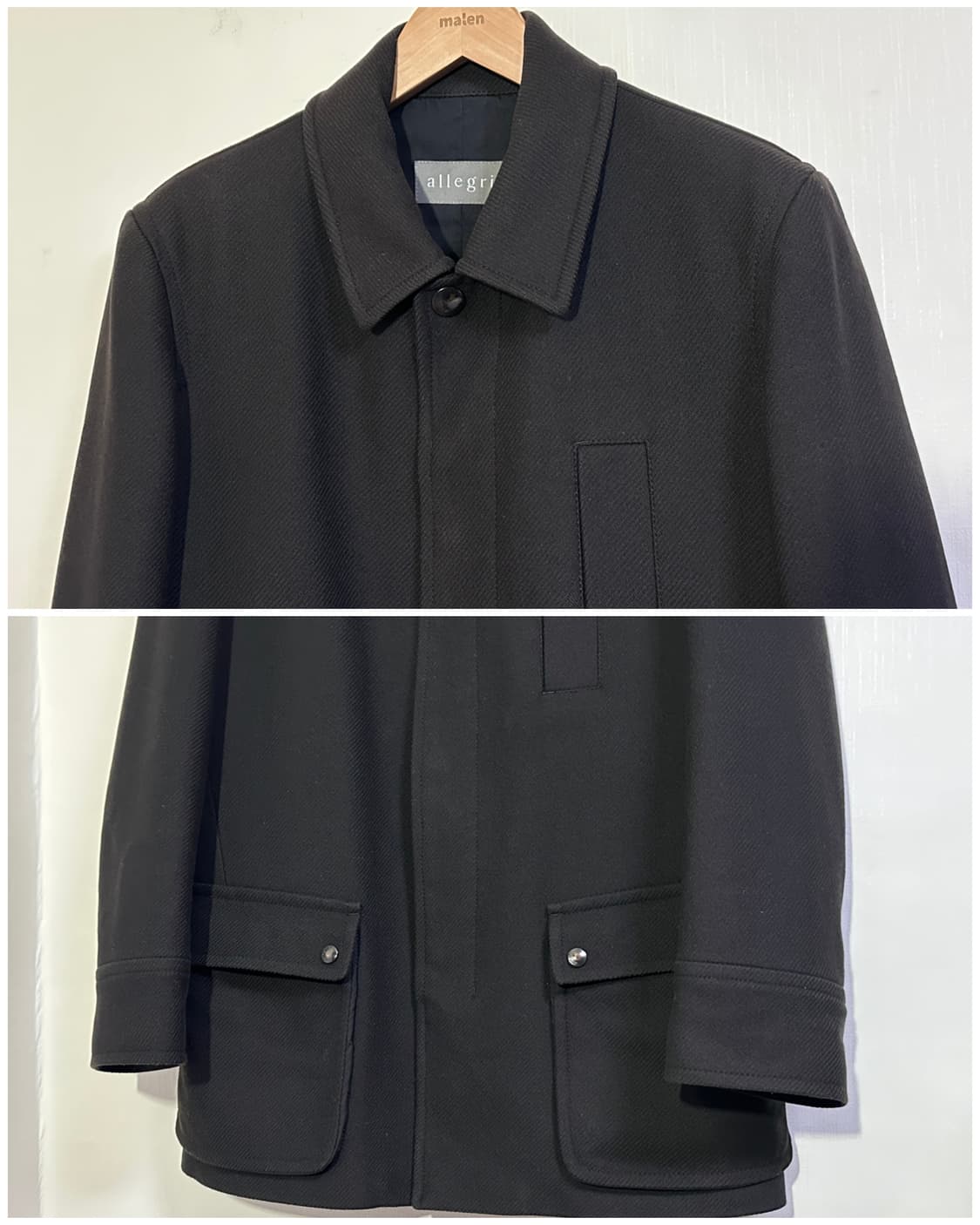 알레그리 캐시미어 블렌드 발마칸코트 48/다크브라운 상품이미지2