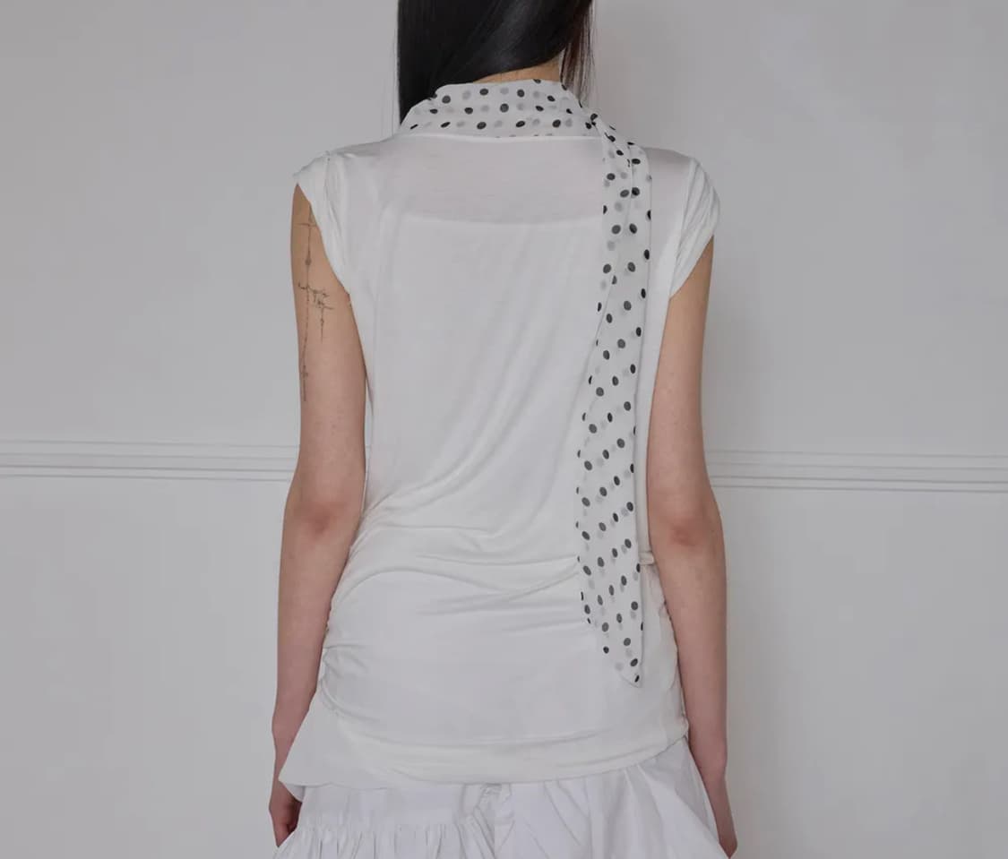 플레어업 Layered Dot Scarf T-Shirt 레이어드 도트  상품이미지2