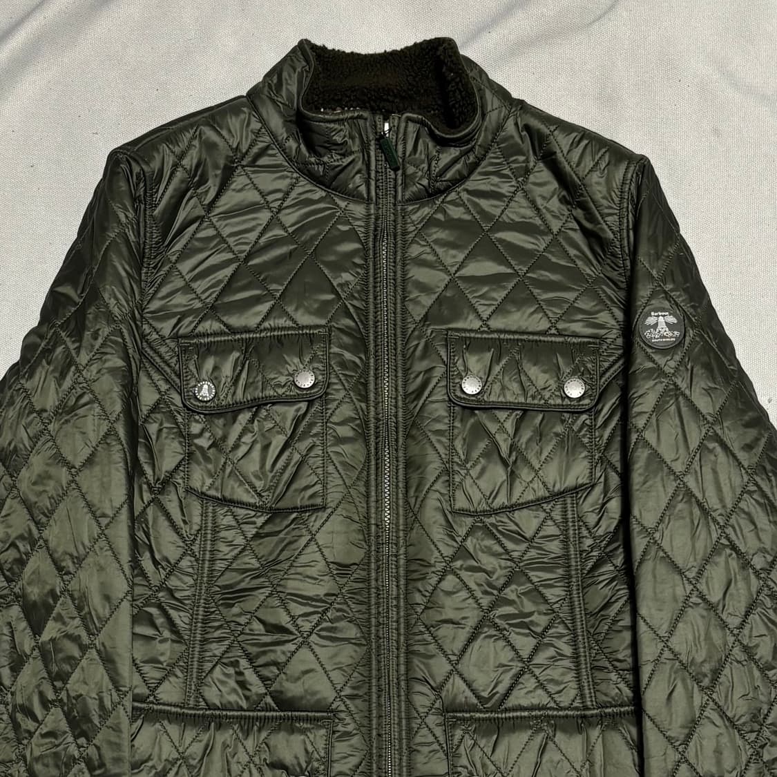 40 바버 여성용 포켓 퀼팅 자켓 상품이미지1