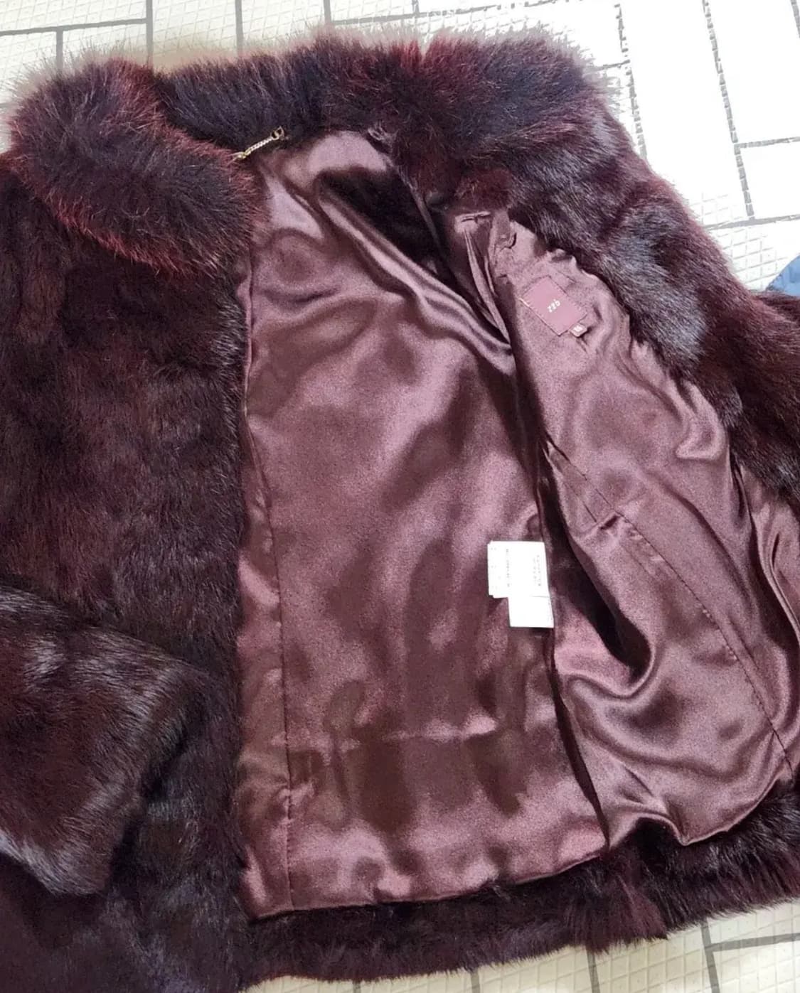 zzb  버건디 퍼자켓 상품이미지2