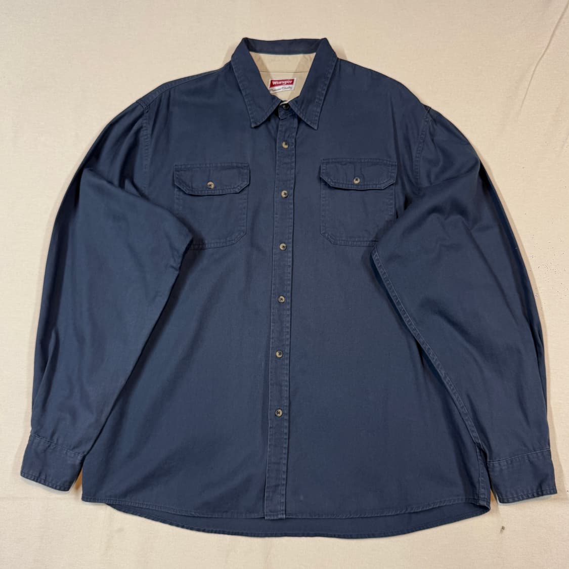 XL) Wrangler 랭글러 투포켓 워크웨어 코튼 셔츠 네이비 상품이미지2