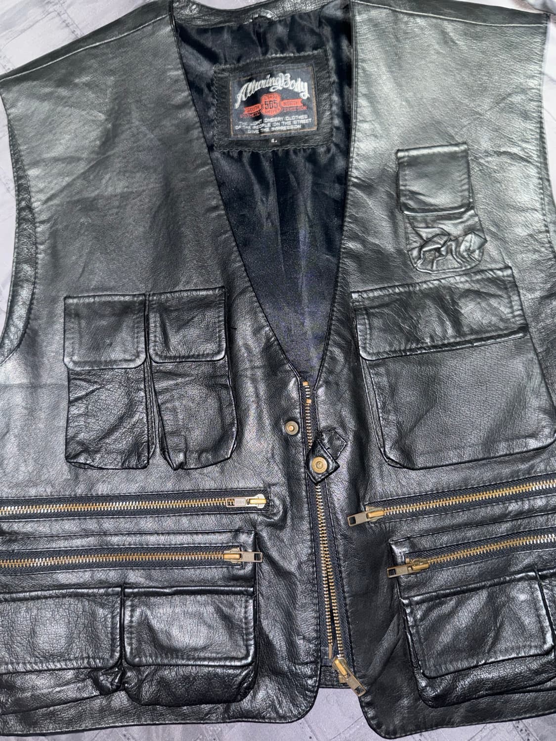 90‘s leather vest 상품이미지1