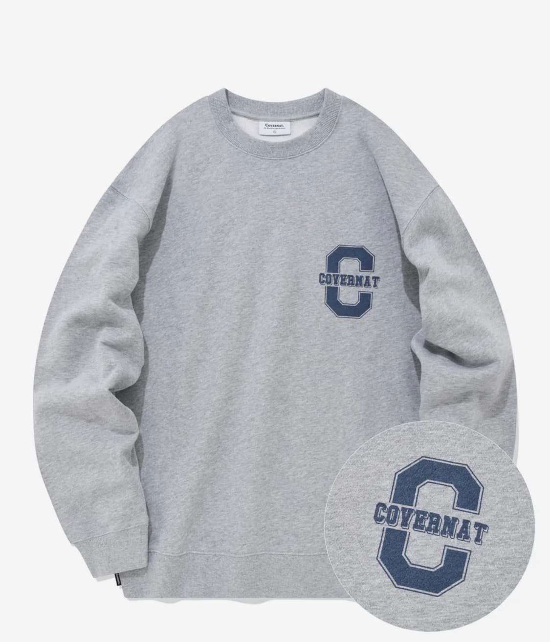 [새상품] 커버낫 스몰 컬리지 C 로고 맨투맨 L 상품이미지1