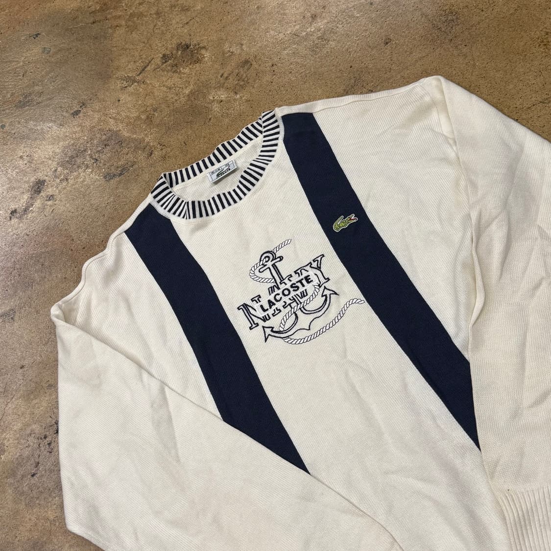 라코스테 크림 화이트 니트 100 상품이미지1