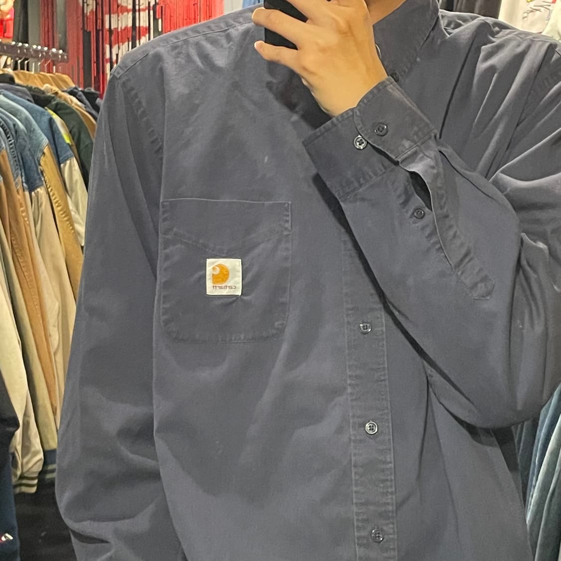 [IM] carhartt 칼하트 네이비 긴팔셔츠 상품이미지4