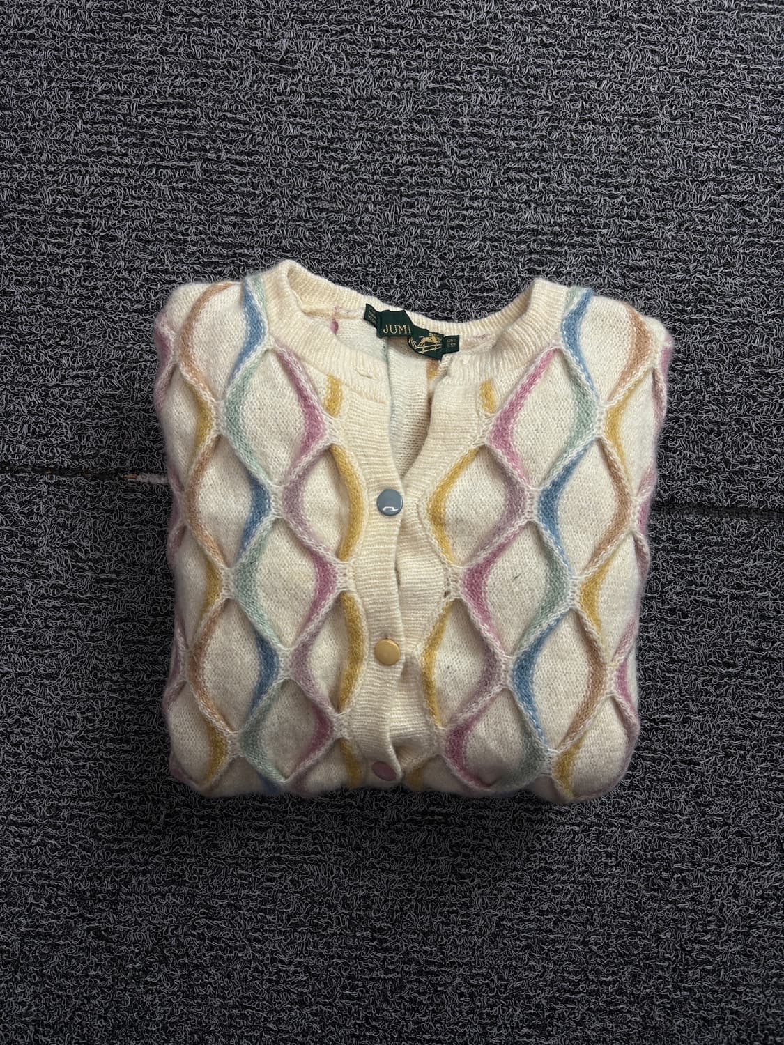 JUMPERS 아카이브 퓨어 울 케이블 니트 가디건 1975 상품이미지1