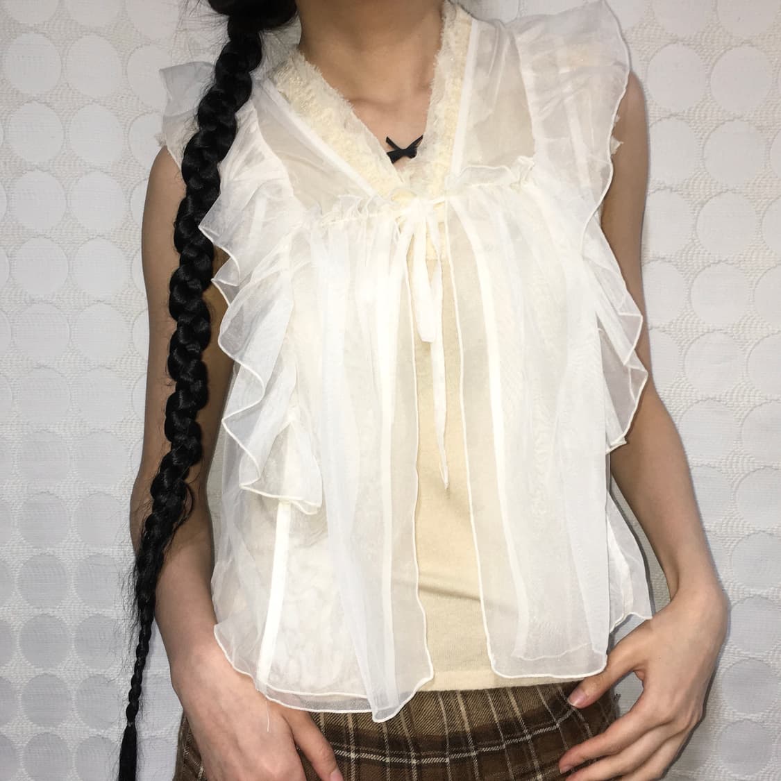 Japanese vintage 메쉬 탑 상품이미지1