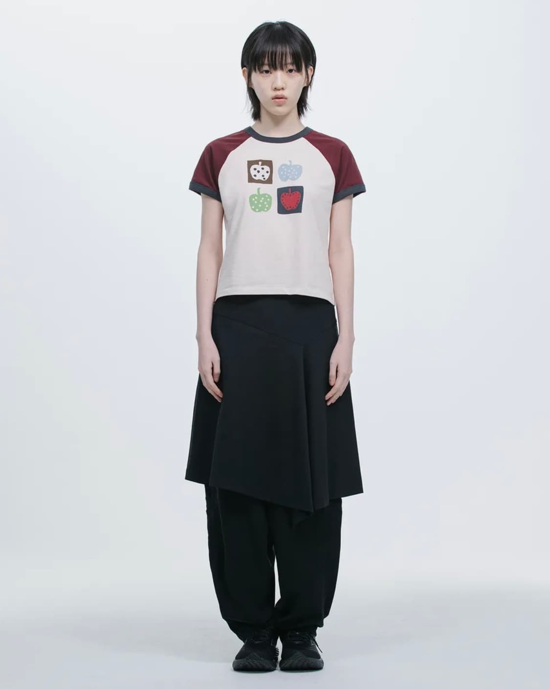 오헤시오 ASYMMETRIC FLARE SKIRT 상품이미지4