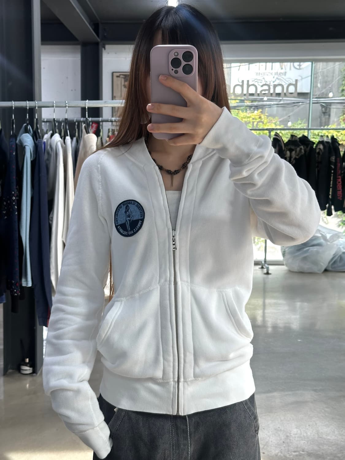히스테릭글래머 히스걸와펜 스웻 스타디움집업 상품이미지1