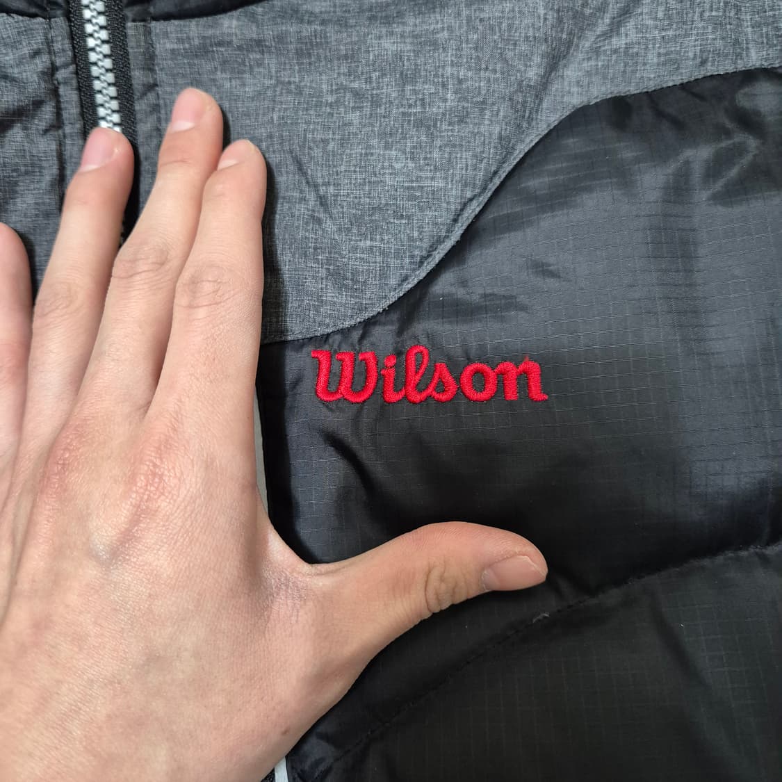 윌슨 사이드패치 포켓 덕다운 후드 패딩 점퍼 L(100) 상품이미지6