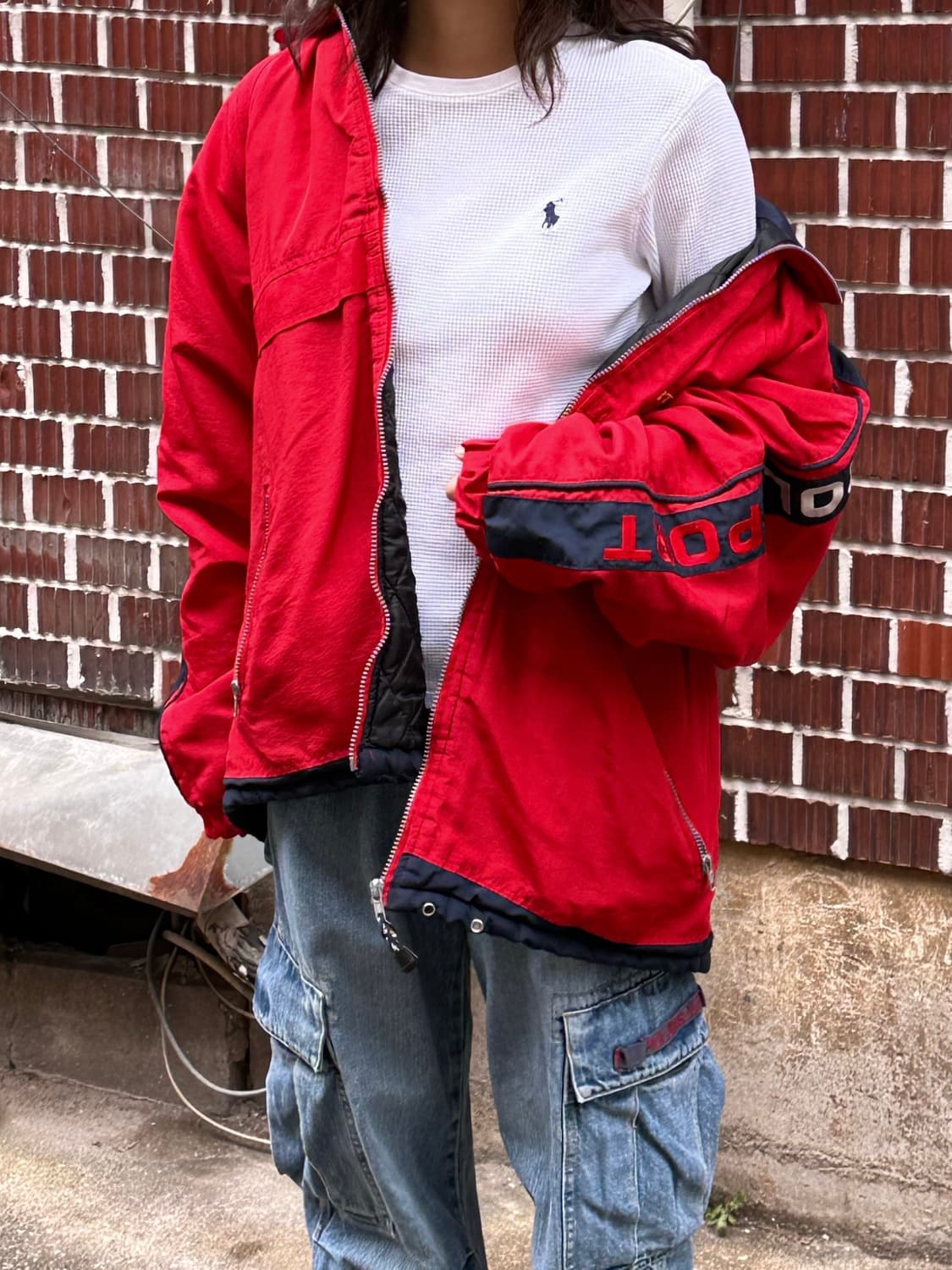 폴로 스포츠 바막 폴로 외플티 폴로 카고 데님팬츠 코디세트 상품이미지5