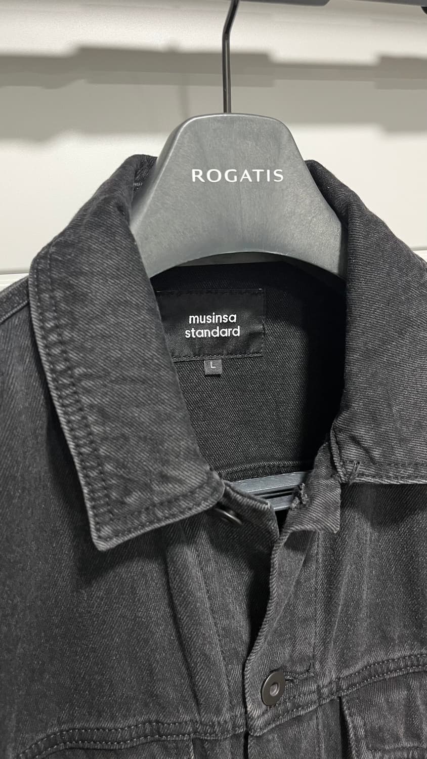 무신사스탠다드 릴렉스드 데님 트러커 자켓 L [워시드블랙] 상품이미지3