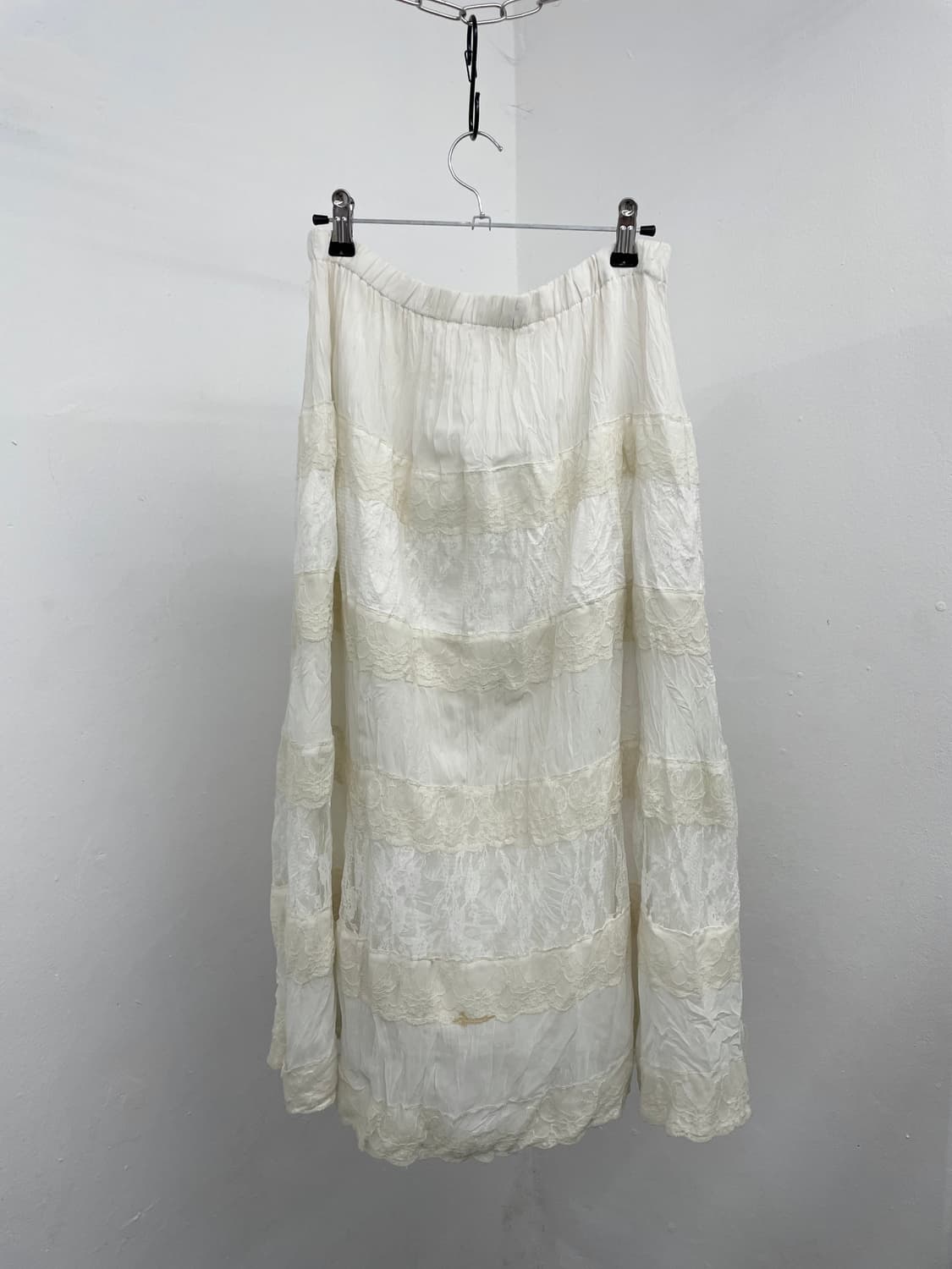 화이트모리 레이스 캉캉 롱 스커트 상품이미지6