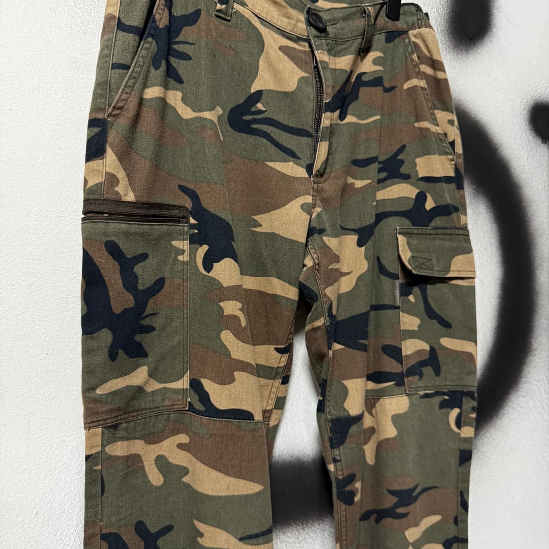 VTG 빈티지 립스탑 카모 와이드 카고 팬츠 상품이미지4
