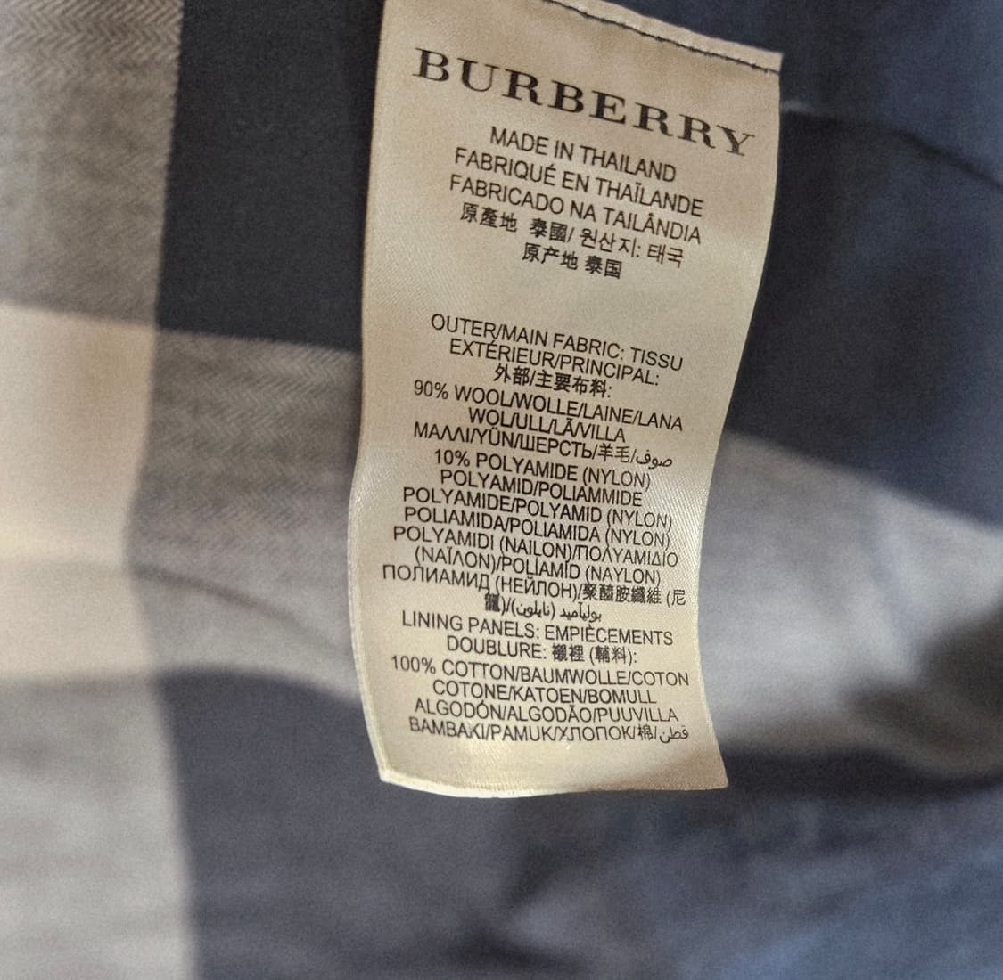 버버리 모 혼방  코트 M(95~100) 정품 상품이미지6