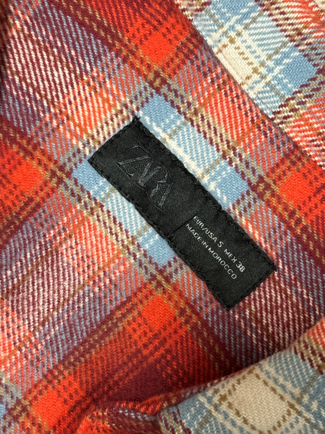 자라 플란넬 체크 셔츠 상품이미지5