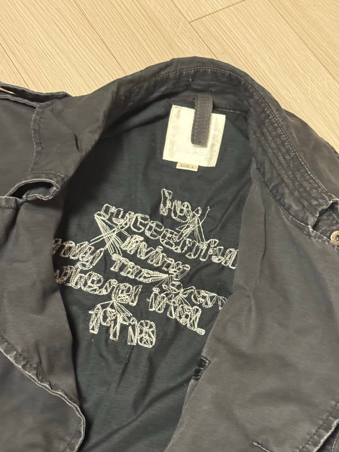 디젤 데님 밀리터리 트렌치코트 L 상품이미지5