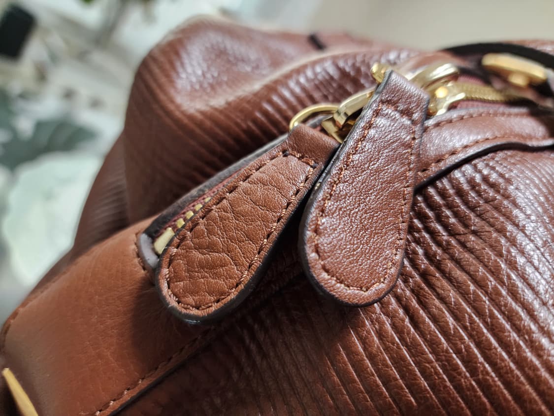 (새상품)타임 브라운 소가죽 보스턴백 상품이미지4