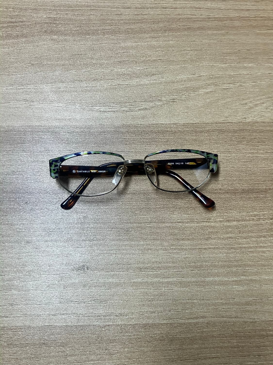 Cantabile 긱시크 초경량 레오파드 스퀘어 빈티지안경 상품이미지1