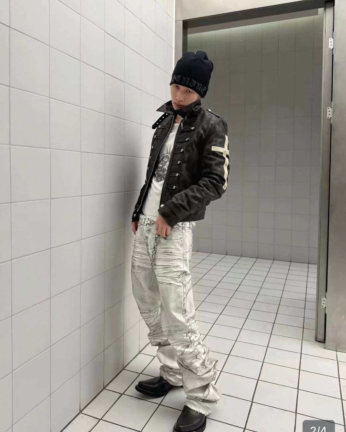 DETW 크로스 더블 버튼 블랙 자켓 나폴레옹 자켓 상품이미지9