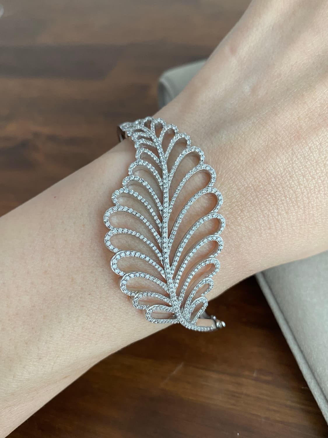 나뭇잎 모티브 실버 팔찌(925) 상품이미지4