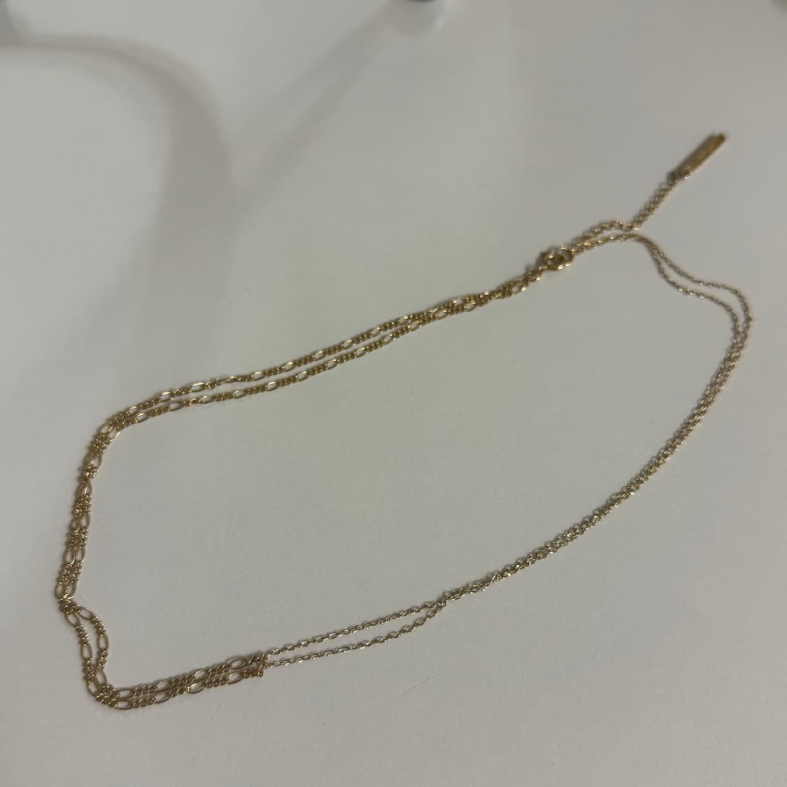 오델리프레 트위드 목걸이 골드색상 925실버 소재 상품이미지2