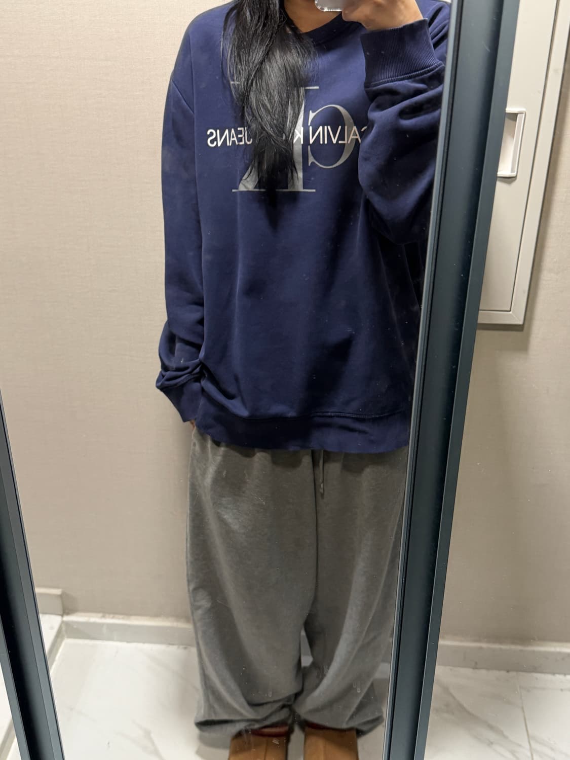 켈빈클라인 네이비 맨투맨 XL 상품이미지1