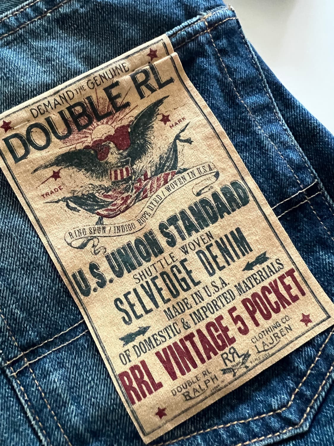 RRL 더블알엘 빈티지 5포켓 그랜드폴스 32x32 새제품 상품이미지2