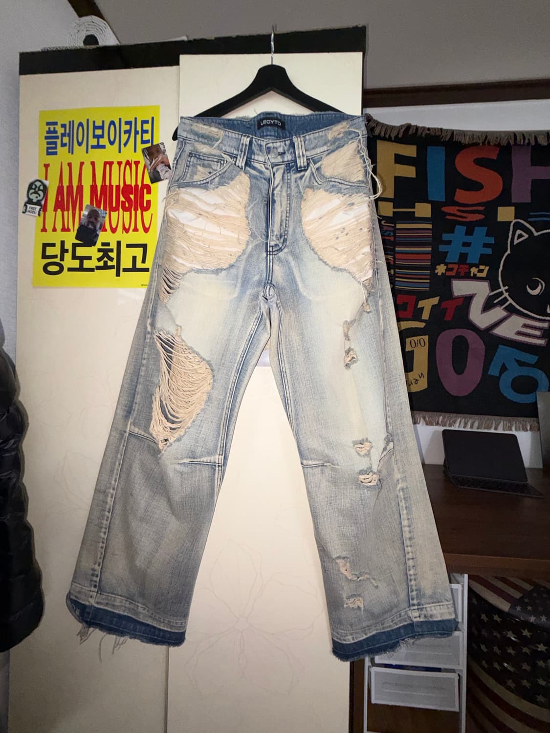 Lecyto Destroyed indigo burst Denim [M] 상품이미지6