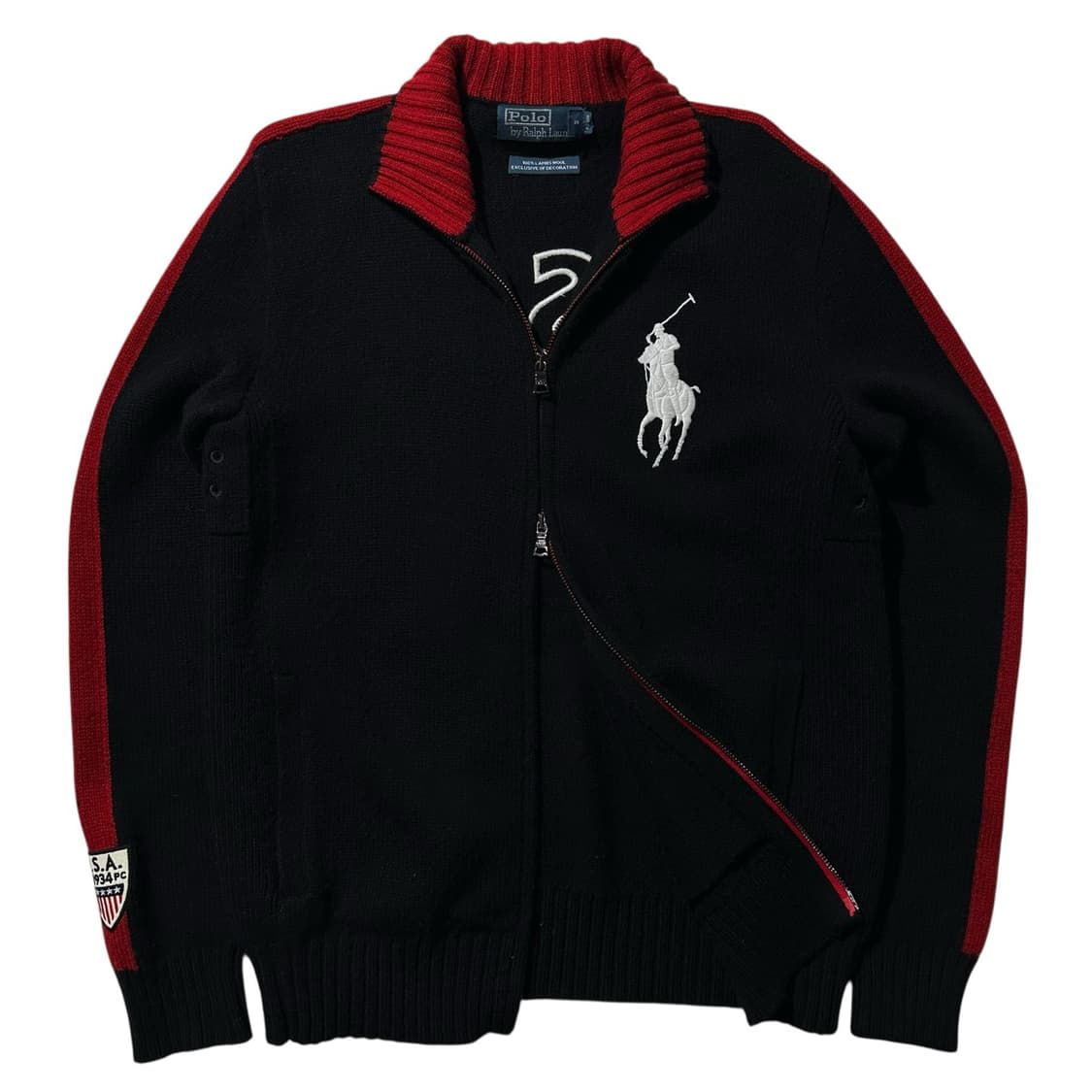 폴로 랄프로렌 빅포니 USA 성조기 니트 집업 가디건 상품이미지1