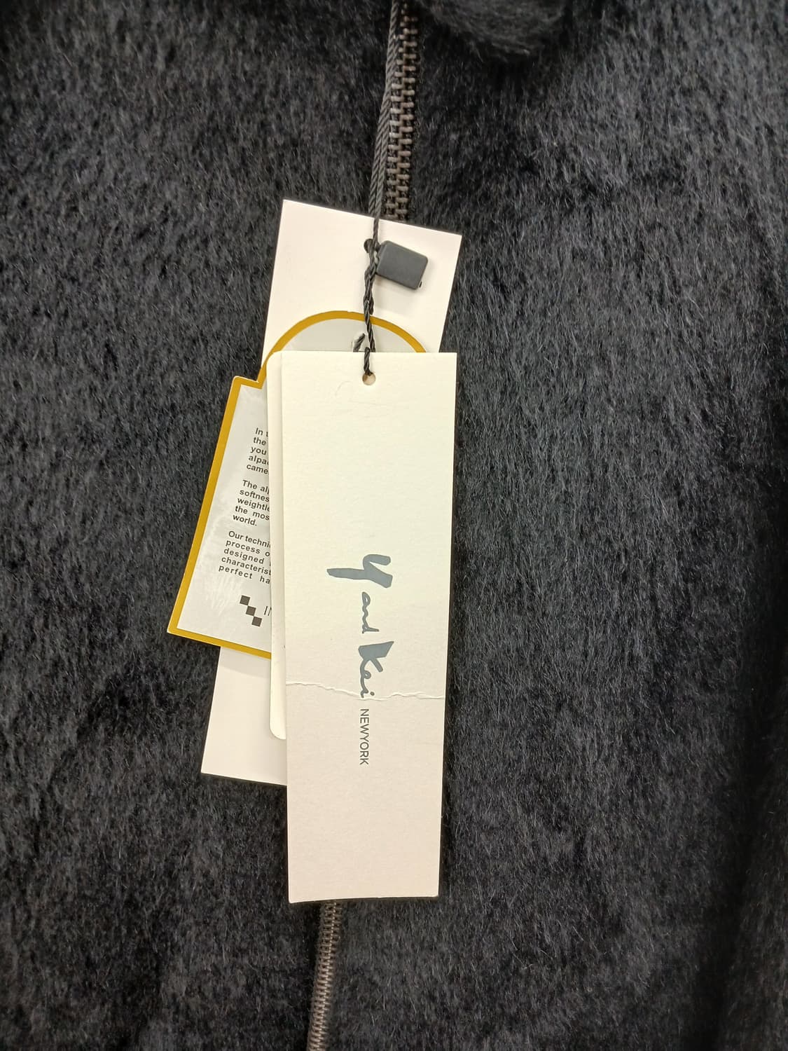 Y and Kei 클래식 알파카 모코트 블랙 새제품 77 L 새제품 상품이미지4