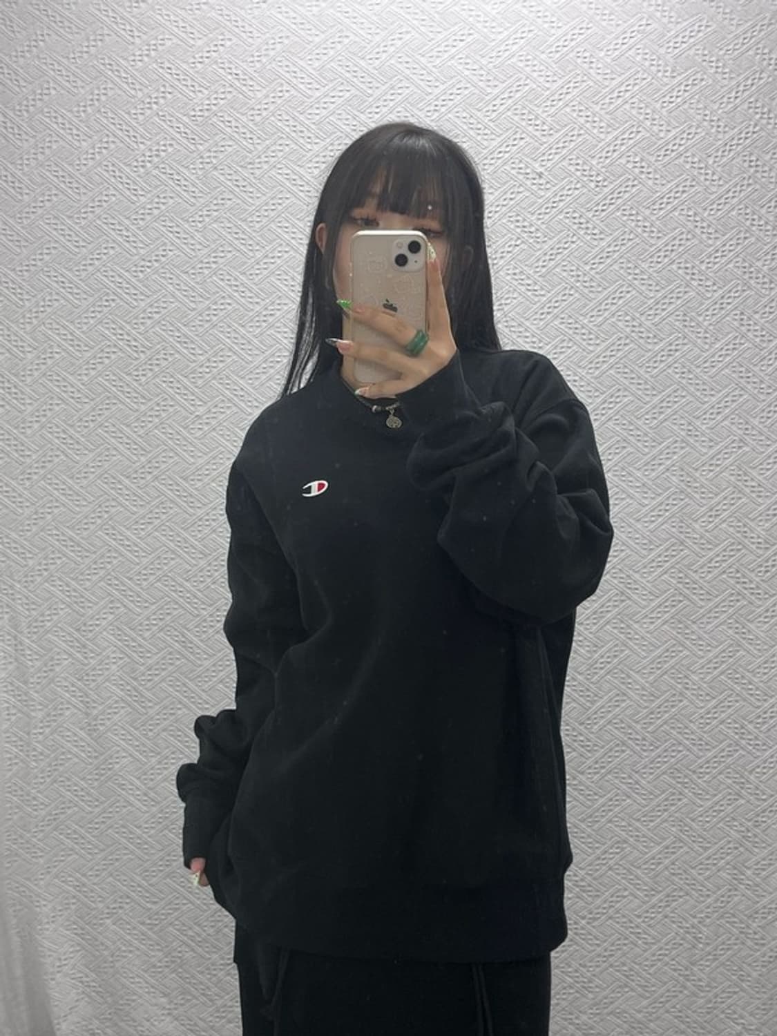 챔피온 리버스위브 자수패치 모던 약기모 맨투맨 L C09180 상품이미지2