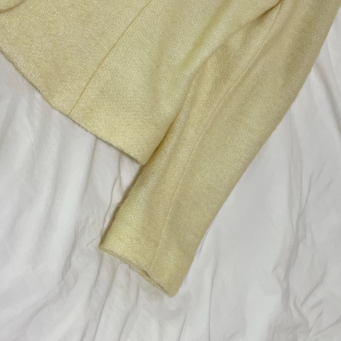 빈티지 ) 아이보리 모헤어 자켓 상품이미지5