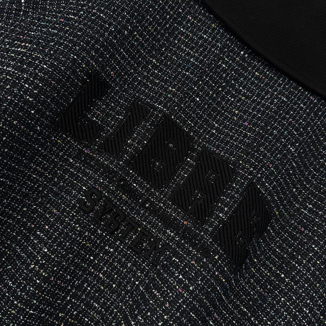 시스템 자수 세일러 칼라 트위드 집업 상품이미지6