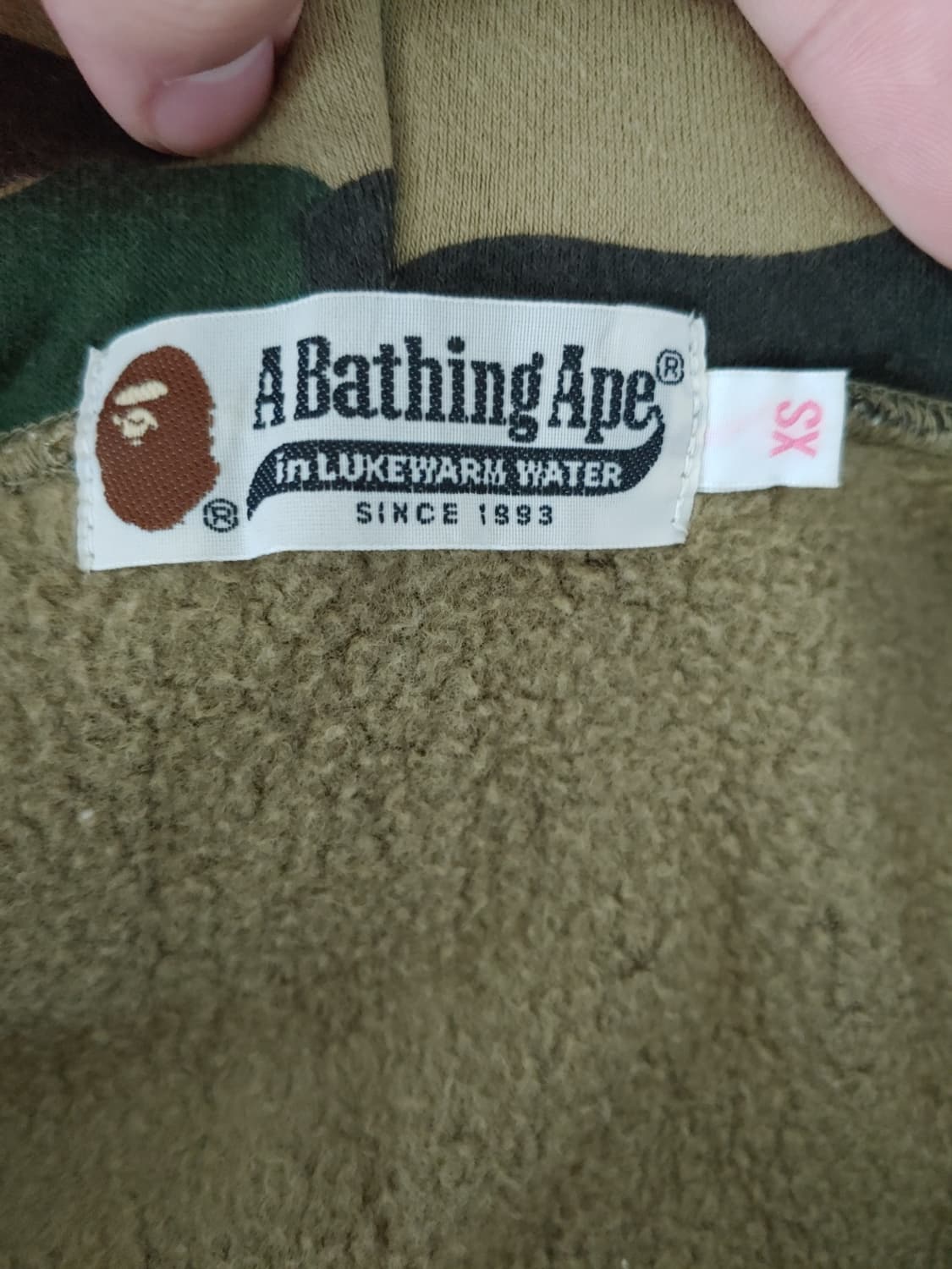 [XS] 베이프 1ST 녹계 카모 후드집업 상품이미지3