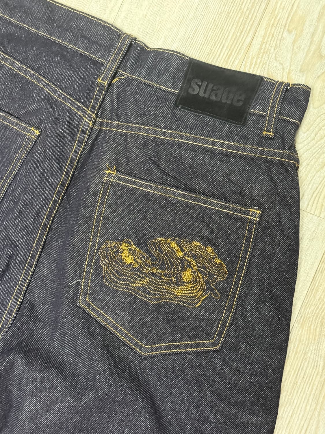 스웨이드 와이드 데님 L 상품이미지2